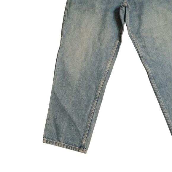 Vntg LL Bean 90s Comfort Waist Jeans 16P Petite HighRise Straight Leg Light Wash - Picture 9 of 12